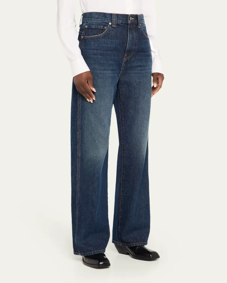 Khaite Bonnie Straight-Leg Dark Wash Jeans | Thumbnail 9 Khaite Bonnie Straight-Leg Dark Wash Jeans | Thumbnail 9