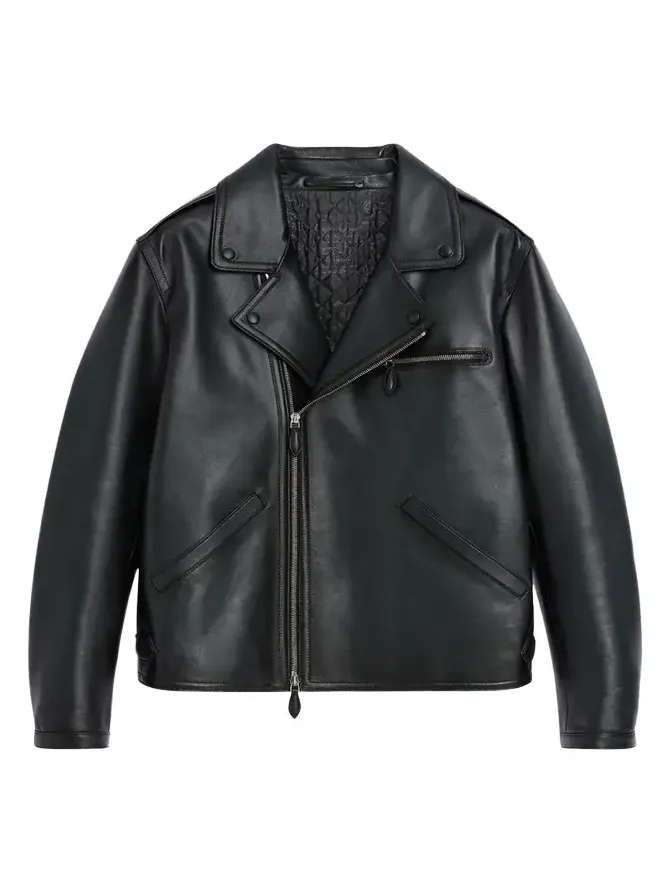Berluti Men's Un Jour Patina Leather Moto Jacket