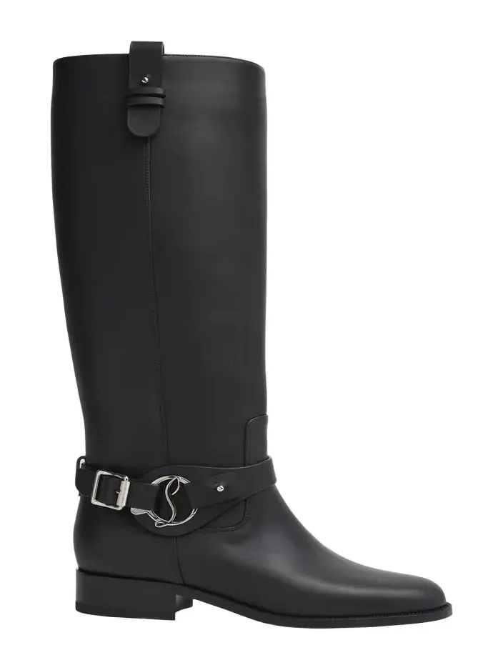 Dianouchette Leather Red Sole Riding Boots Dianouchette Leather Red Sole Riding Boots