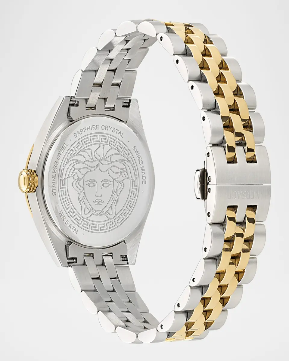 Versace V-Code 36mm Two Tone Bracelet Watch | Thumbnail 8 Versace V-Code 36mm Two Tone Bracelet Watch | Thumbnail 8
