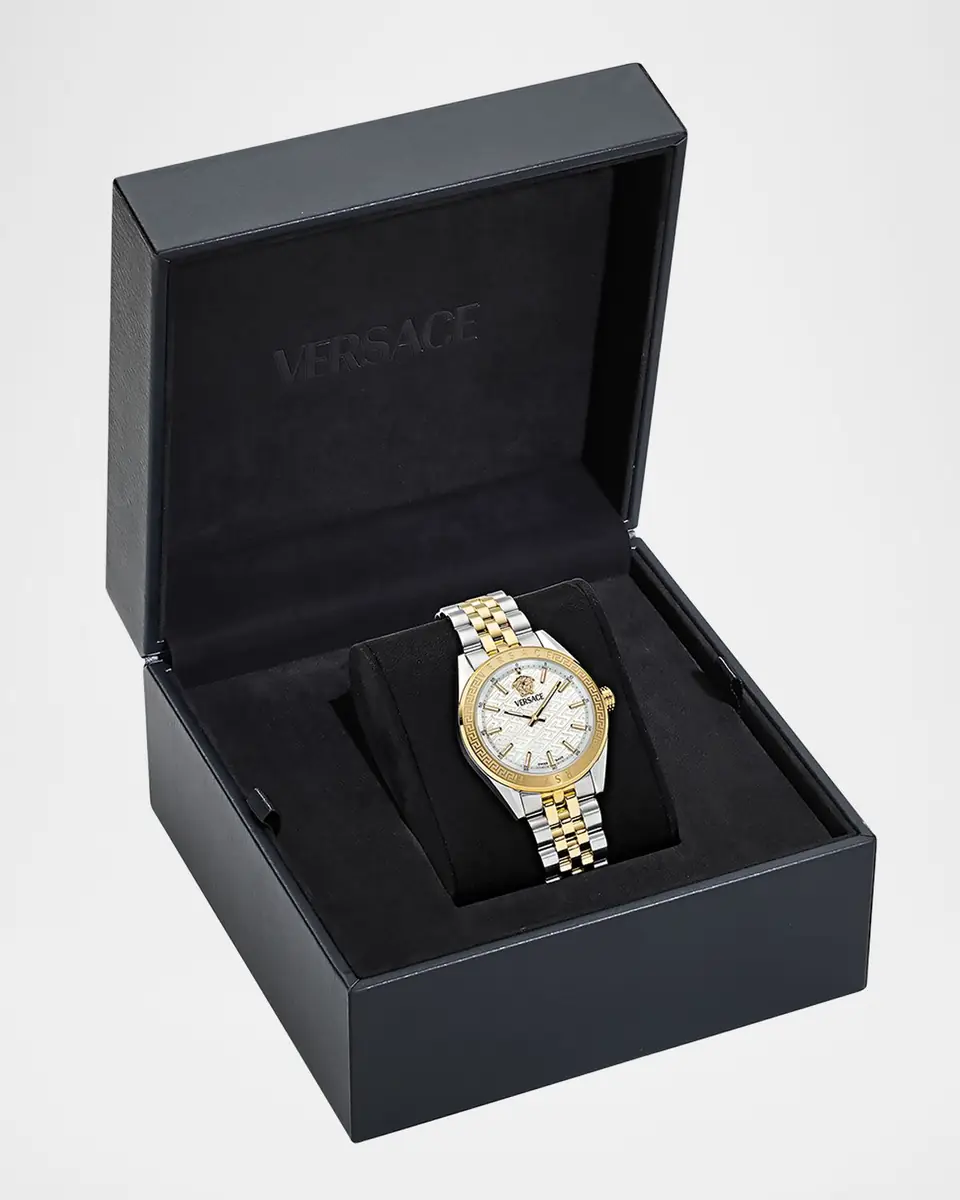 Versace V-Code 36mm Two Tone Bracelet Watch | Thumbnail 9 Versace V-Code 36mm Two Tone Bracelet Watch | Thumbnail 9