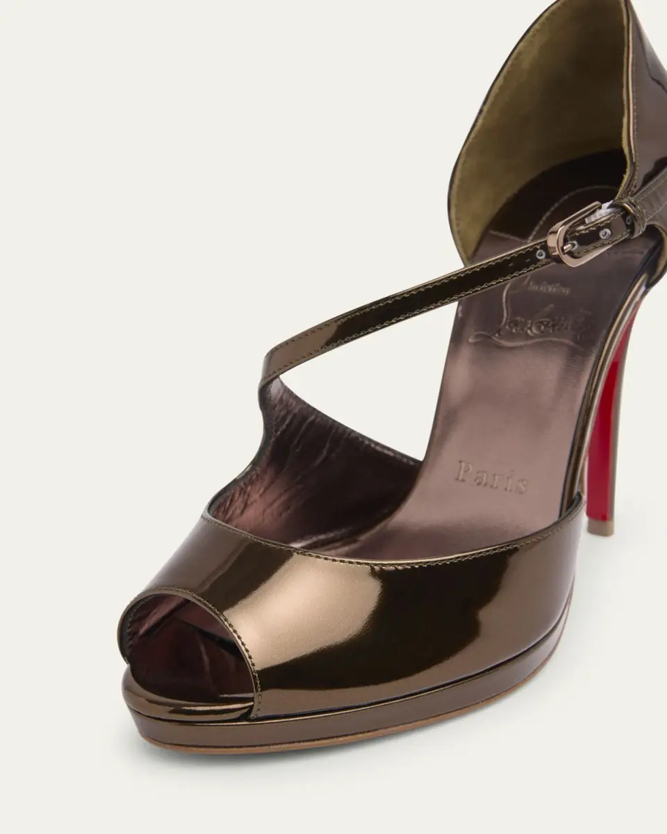 Christian Louboutin 120mm Miss Zigou Metallic Leather Red Sole Sandals | Thumbnail 3 Christian Louboutin 120mm Miss Zigou Metallic Leather Red Sole Sandals | Thumbnail 3