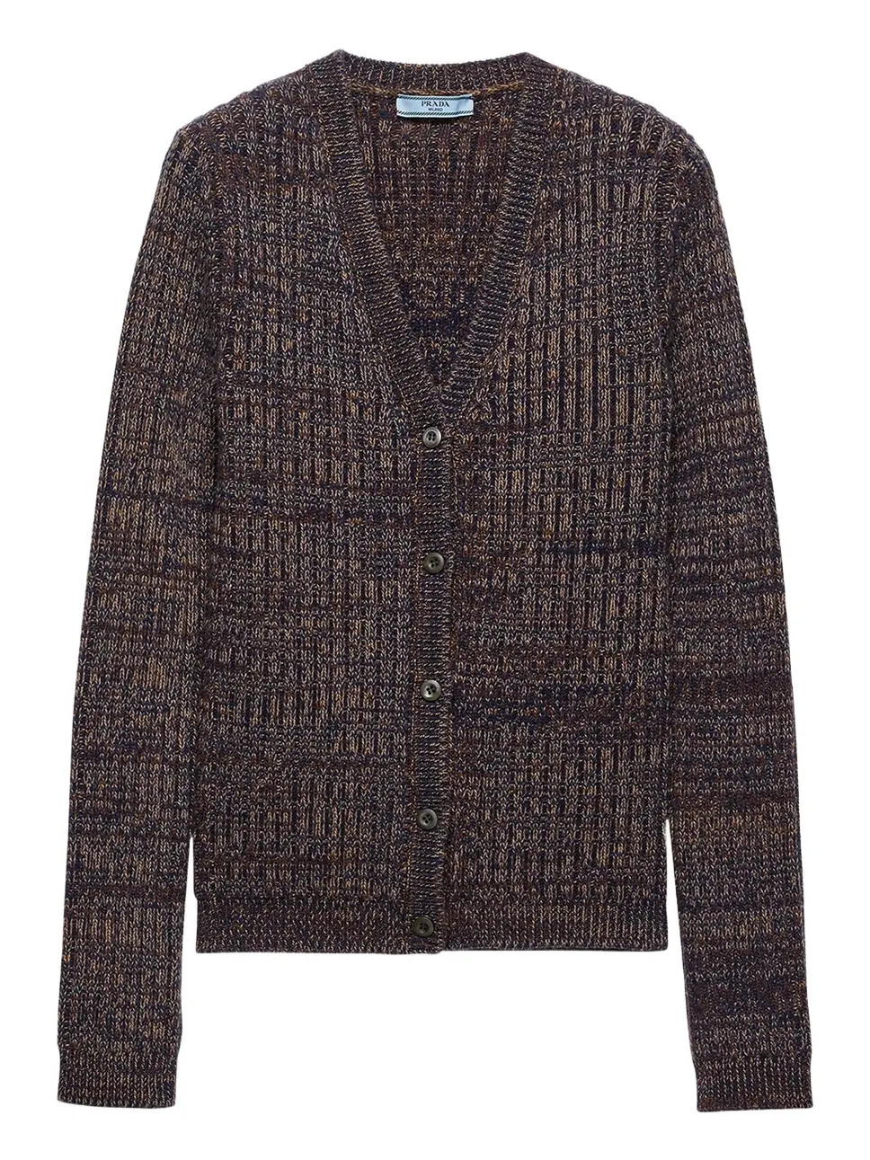 Cashmere-Wool Mouline V-Neck Cardigan Cashmere-Wool Mouline V-Neck Cardigan