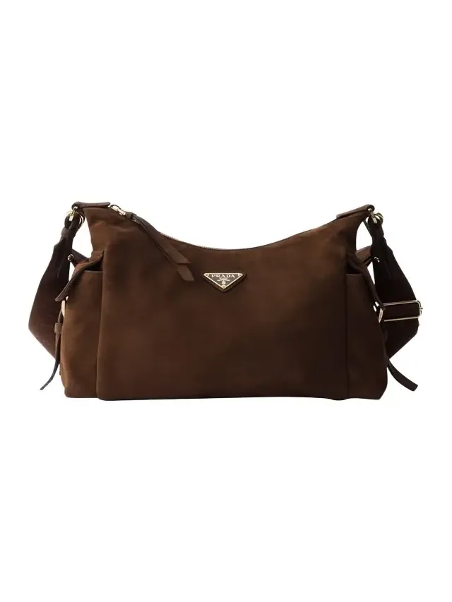 Explore Large Suede Shoulder Bag Explore Large Suede Shoulder Bag