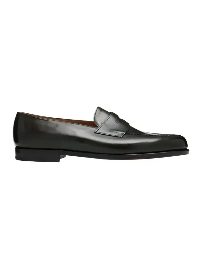John Lobb Men's Lopez Calf Leather Penny Loafers