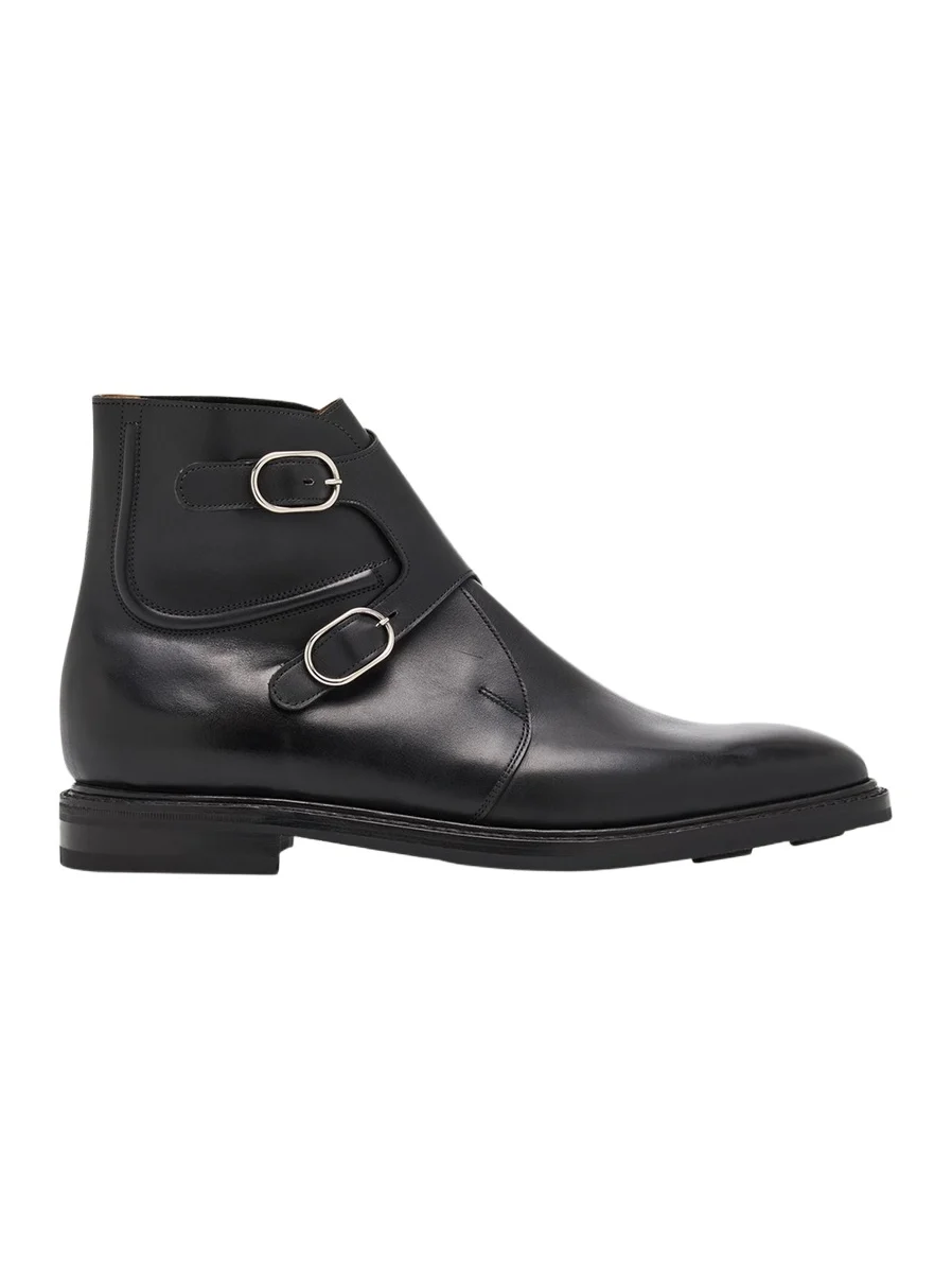 John Lobb Men's Alliance PD Leather Double Monk-Strap Boots
