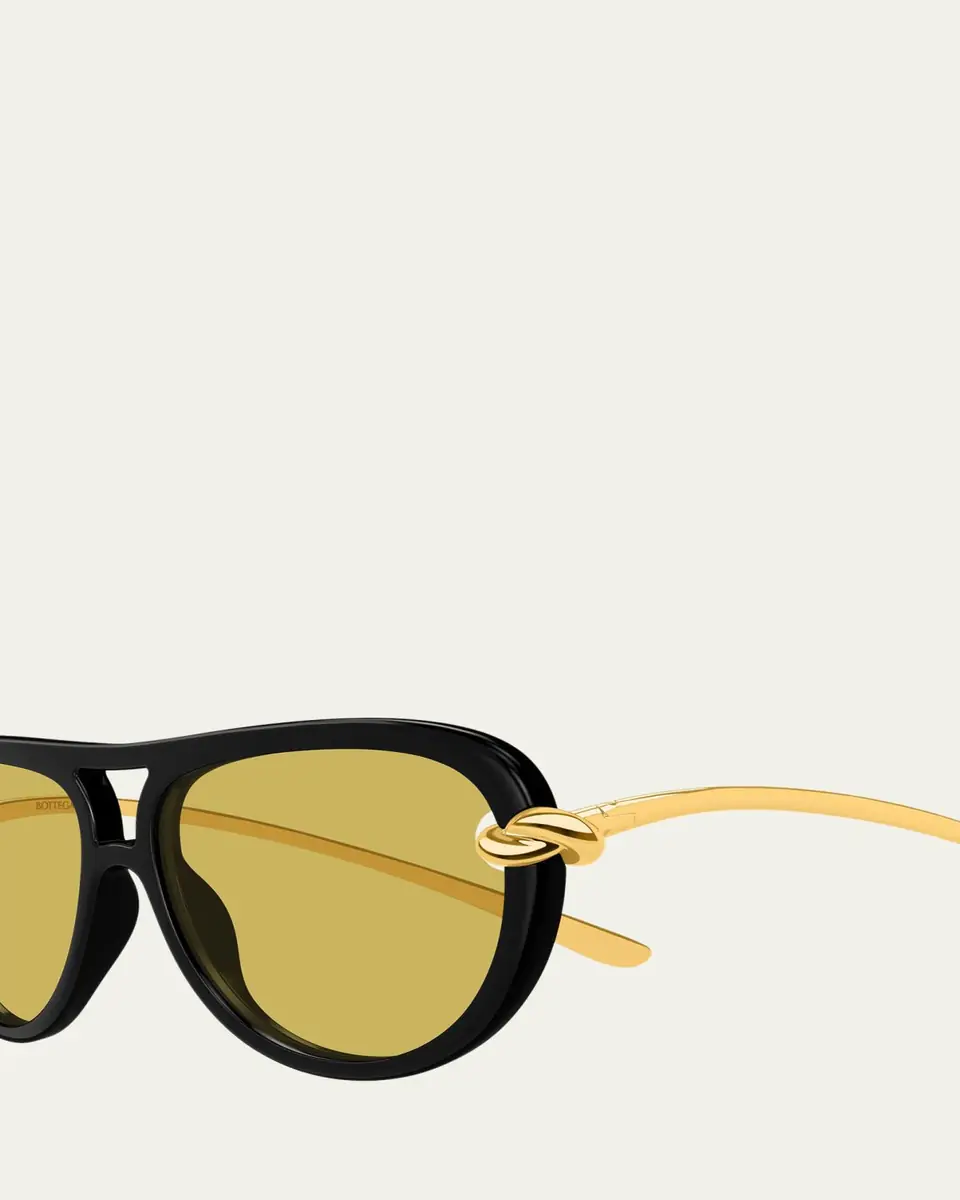 Bottega Veneta Knot 58mm Aviator Sunglasses | Thumbnail 2 Bottega Veneta Knot 58mm Aviator Sunglasses | Thumbnail 2