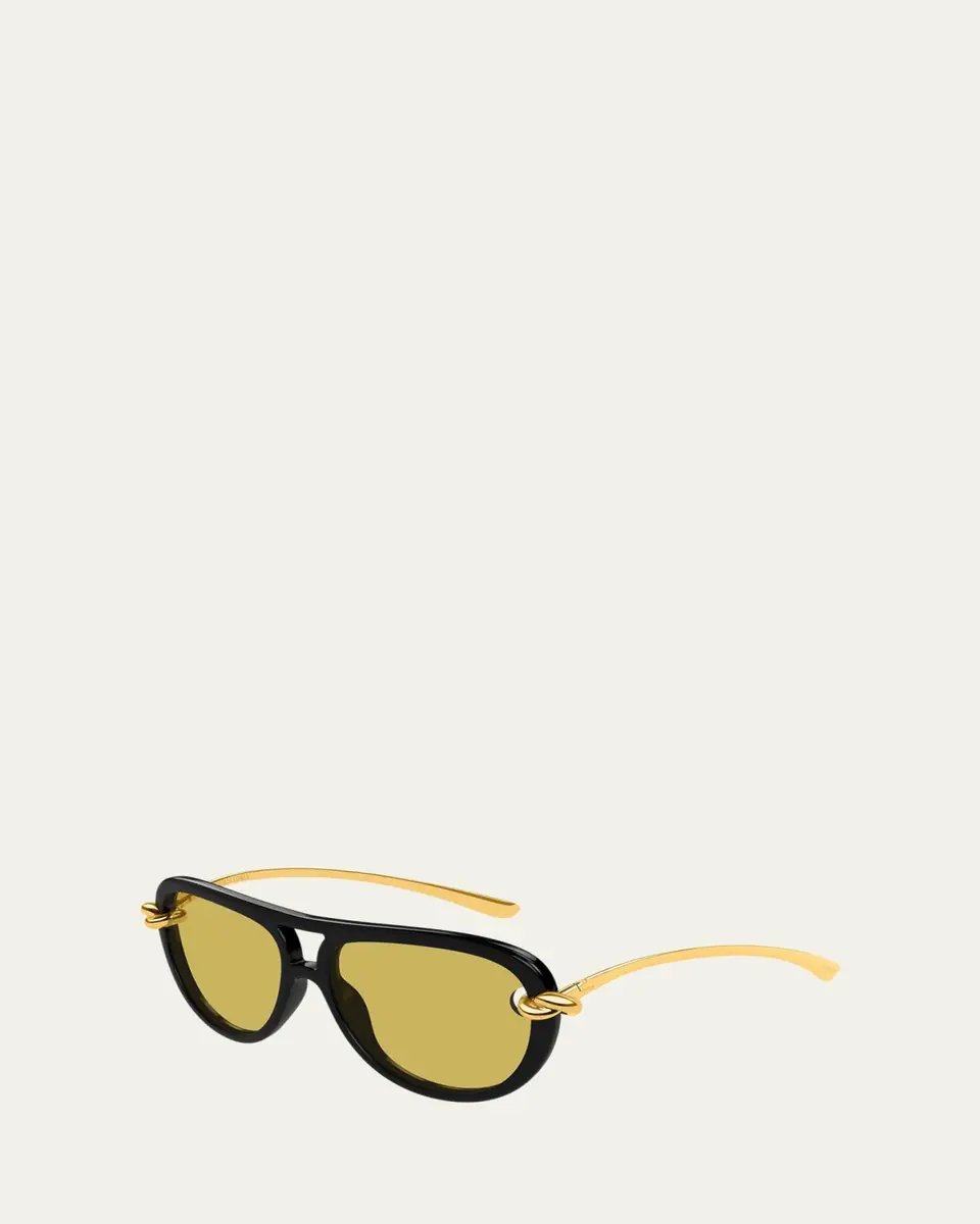 Bottega Veneta Knot 58mm Aviator Sunglasses | Thumbnail 3 Bottega Veneta Knot 58mm Aviator Sunglasses | Thumbnail 3