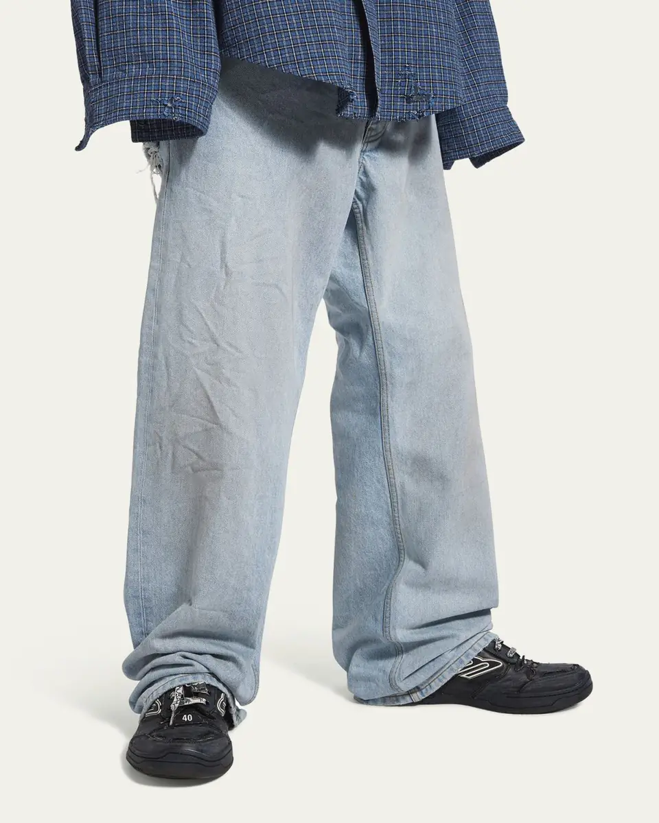 Balenciaga Men's The Hamptons Leather and Polyester Sneakers | Thumbnail 2