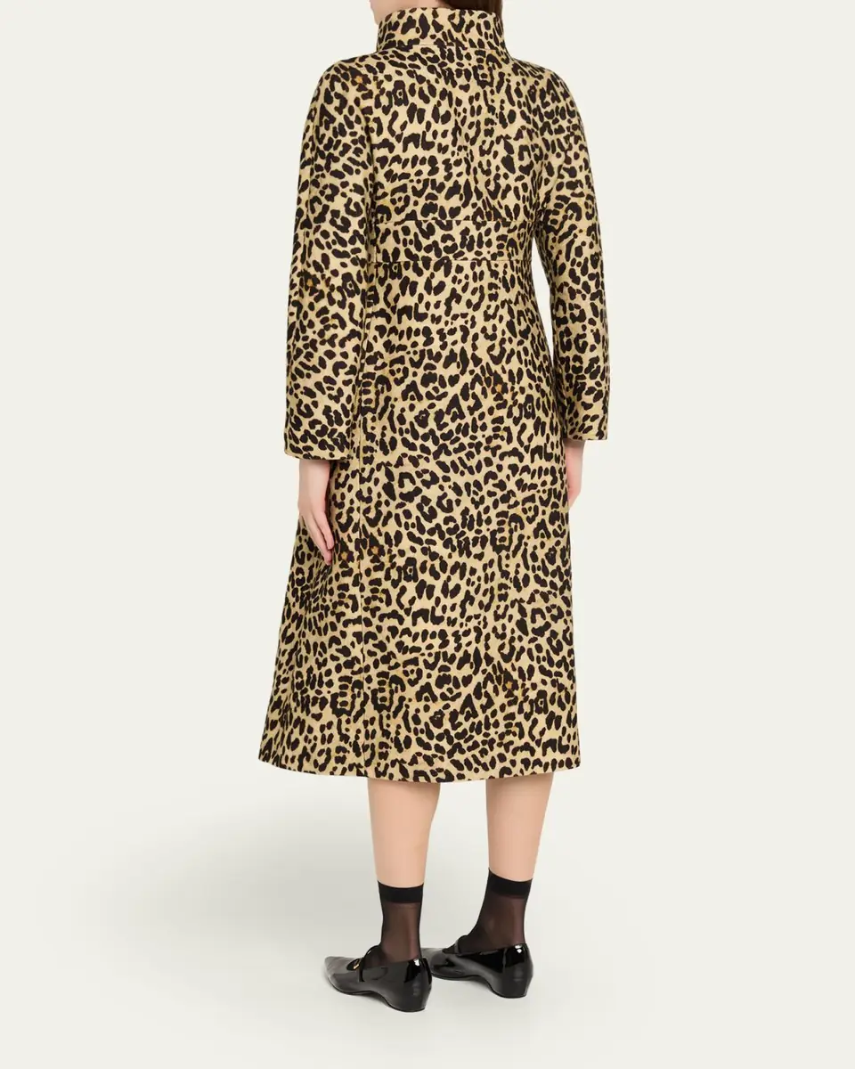 Valentino Garavani Leopard-Print Wool Double-Breasted Long Coat | Thumbnail 7 Valentino Garavani Leopard-Print Wool Double-Breasted Long Coat | Thumbnail 7
