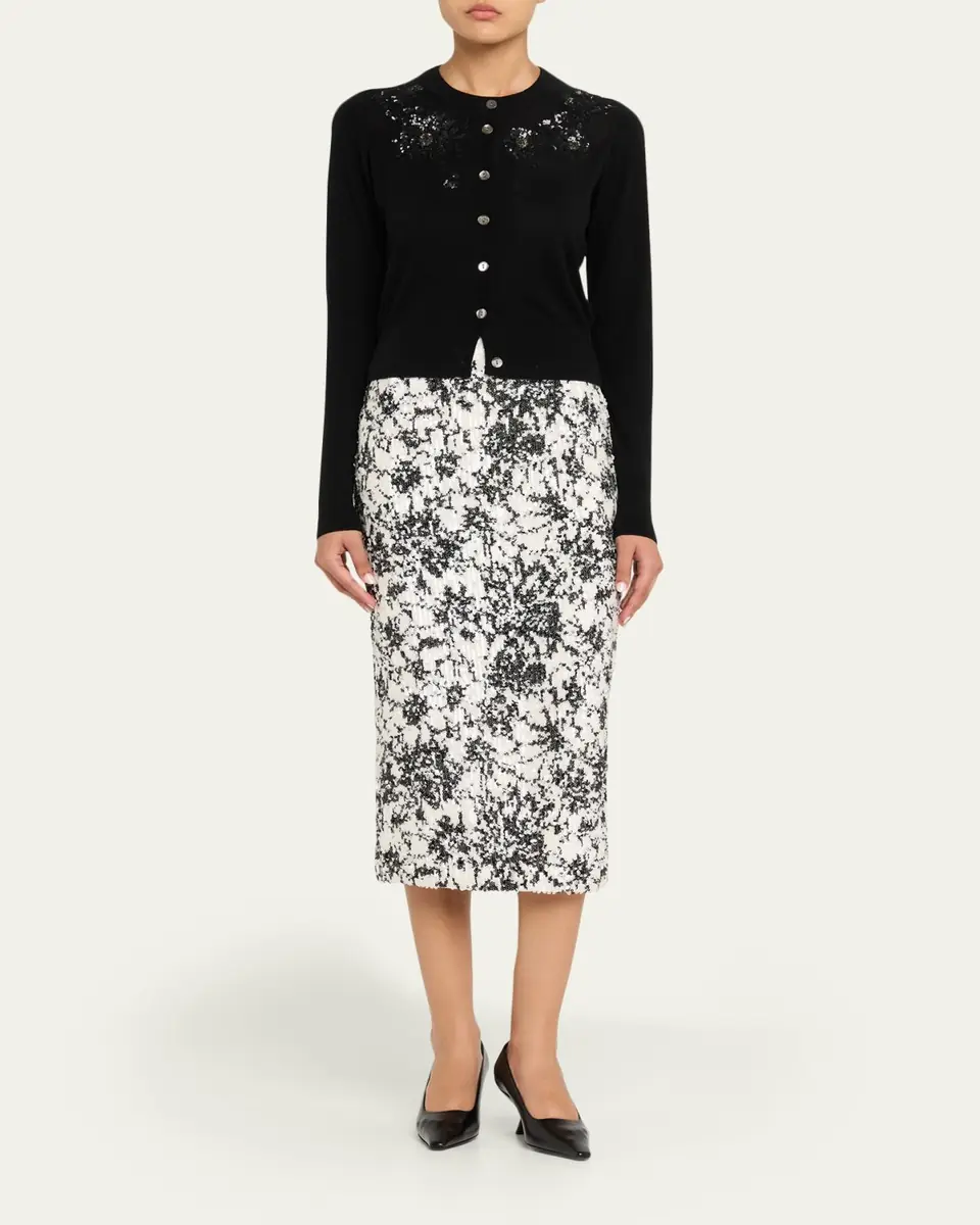 PRABAL GURUNG Sequin Floral-Embroidered Cardigan | Thumbnail 2