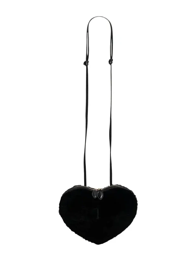 Le Coeur Crossbody Bag in Shearling Le Coeur Crossbody Bag in Shearling