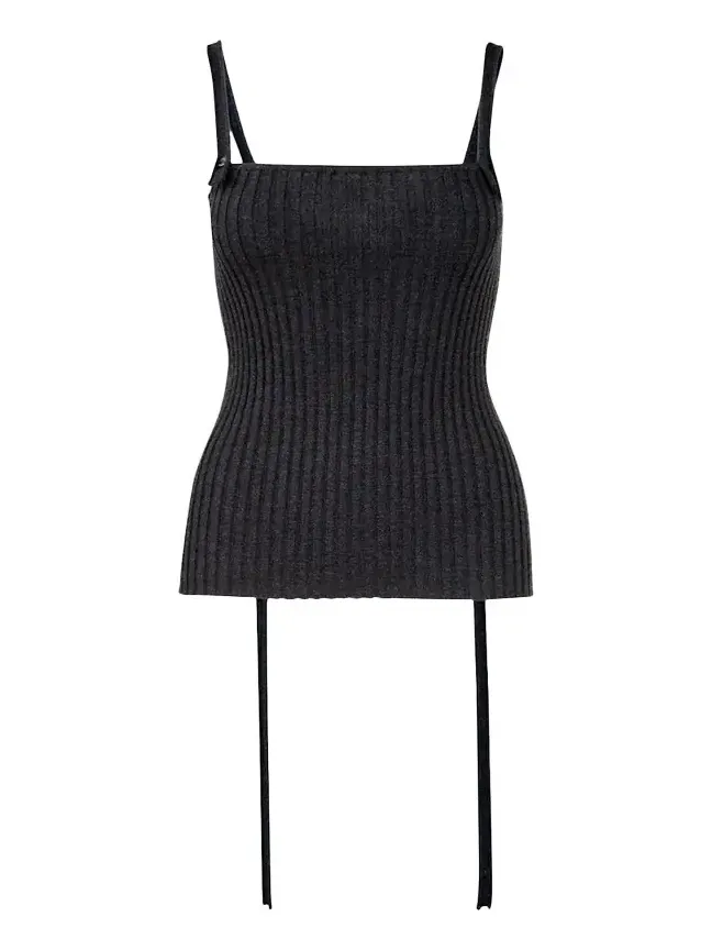 Convertible Ribbed Knit Tank Top Convertible Ribbed Knit Tank Top