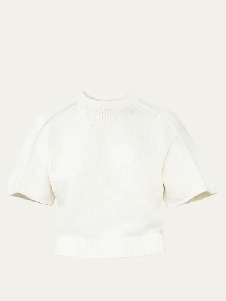 Perfect Short-Sleeve Crop Knit T-Shirt Perfect Short-Sleeve Crop Knit T-Shirt