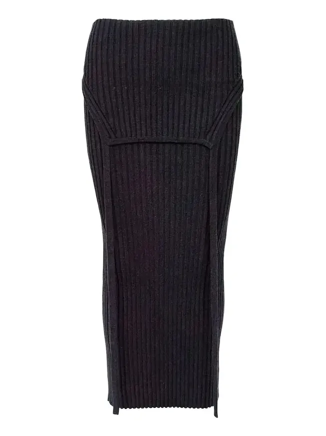 Flipped Merino Wool Knit Midi Skirt Flipped Merino Wool Knit Midi Skirt