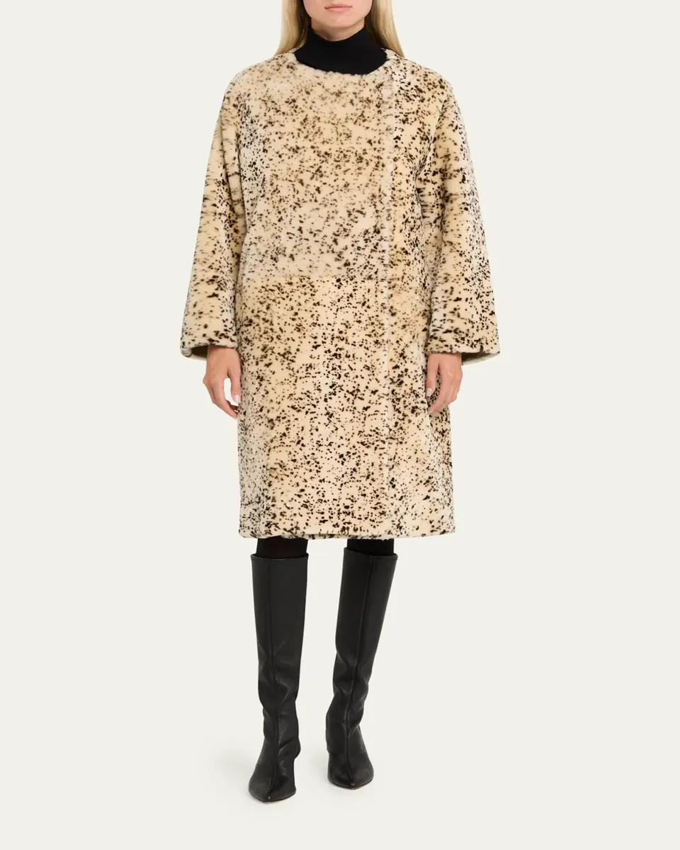 TOTEME Spotted Lamb Shearling Double-Breasted Coat | Thumbnail 2 TOTEME Spotted Lamb Shearling Double-Breasted Coat | Thumbnail 2