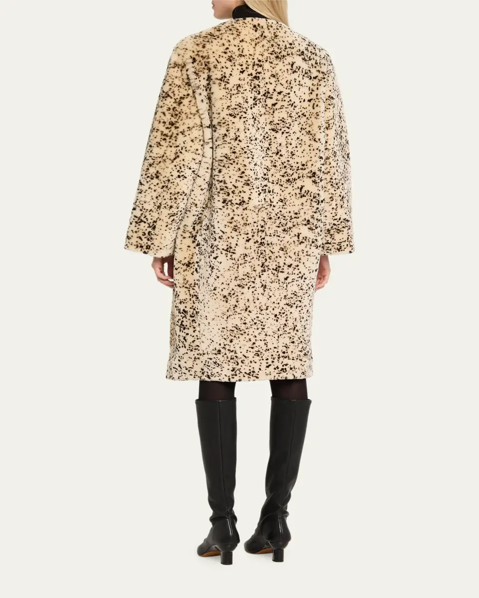 TOTEME Spotted Lamb Shearling Double-Breasted Coat | Thumbnail 3 TOTEME Spotted Lamb Shearling Double-Breasted Coat | Thumbnail 3
