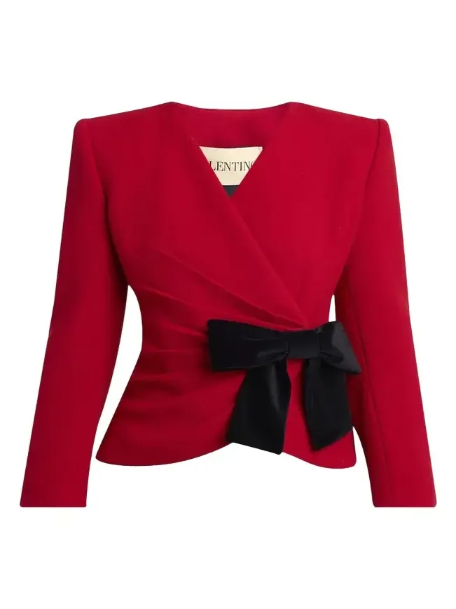 Bow Wrap Blazer Jacket