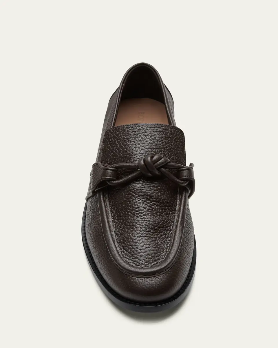 Bottega Veneta Men's Astaire Grainy Leather Knot Loafers | Thumbnail 2 Bottega Veneta Men's Astaire Grainy Leather Knot Loafers | Thumbnail 2