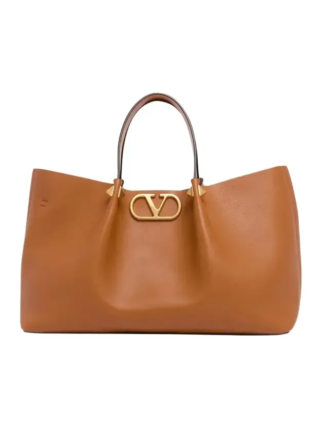 Medium Pleated Rockstud Leather Tote Bag Medium Pleated Rockstud Leather Tote Bag