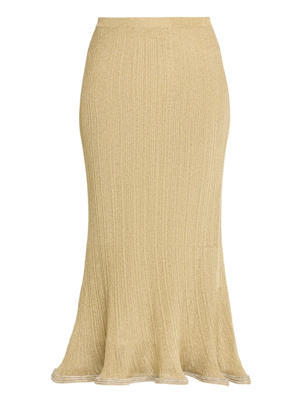 Simkhai Brighton Fluted Shimmer Plisse Midi Skirt