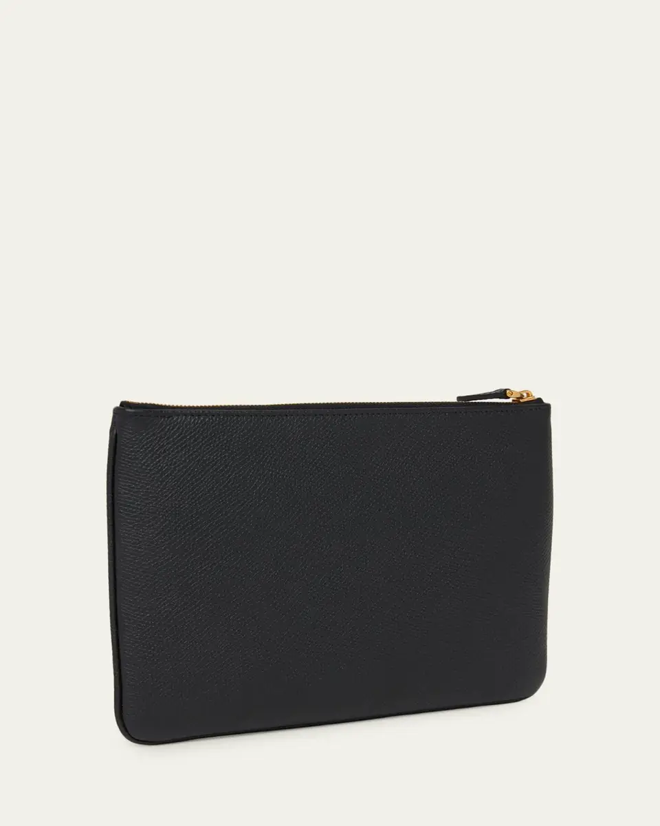Valentino Garavani Medium Grain Leather Flat Pouch Bag | Thumbnail 3 Valentino Garavani Medium Grain Leather Flat Pouch Bag | Thumbnail 3