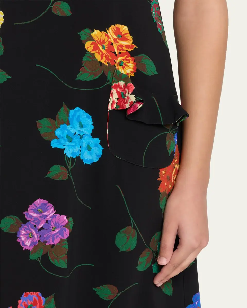 Libertine Antique Primrose Silk Puff-Sleeve Midi Dress | Thumbnail 5 Libertine Antique Primrose Silk Puff-Sleeve Midi Dress | Thumbnail 5