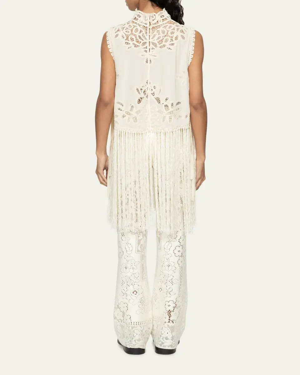 Sea Adelina Battenberg Lace Fringe-Trim Top | Thumbnail 3 Sea Adelina Battenberg Lace Fringe-Trim Top | Thumbnail 3
