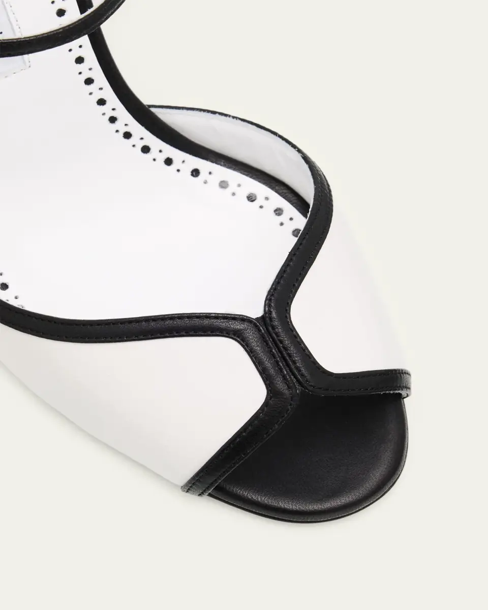 Manolo Blahnik 90mm Todda Bicolor Leather Sandals | Thumbnail 3 Manolo Blahnik 90mm Todda Bicolor Leather Sandals | Thumbnail 3