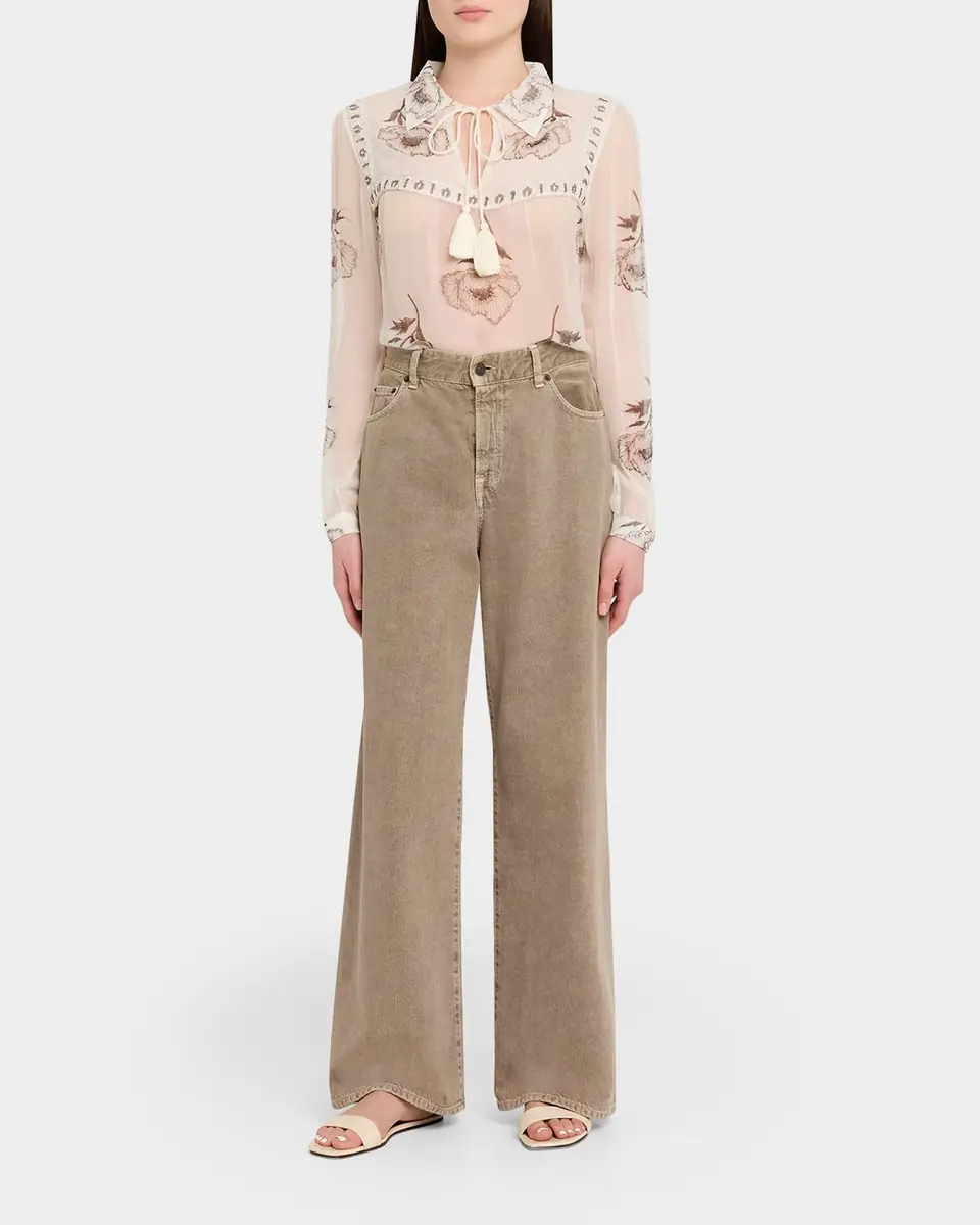 ALIX OF BOHEMIA Pascal Obsidian Poppy Sheer Blouse | Thumbnail 6 ALIX OF BOHEMIA Pascal Obsidian Poppy Sheer Blouse | Thumbnail 6