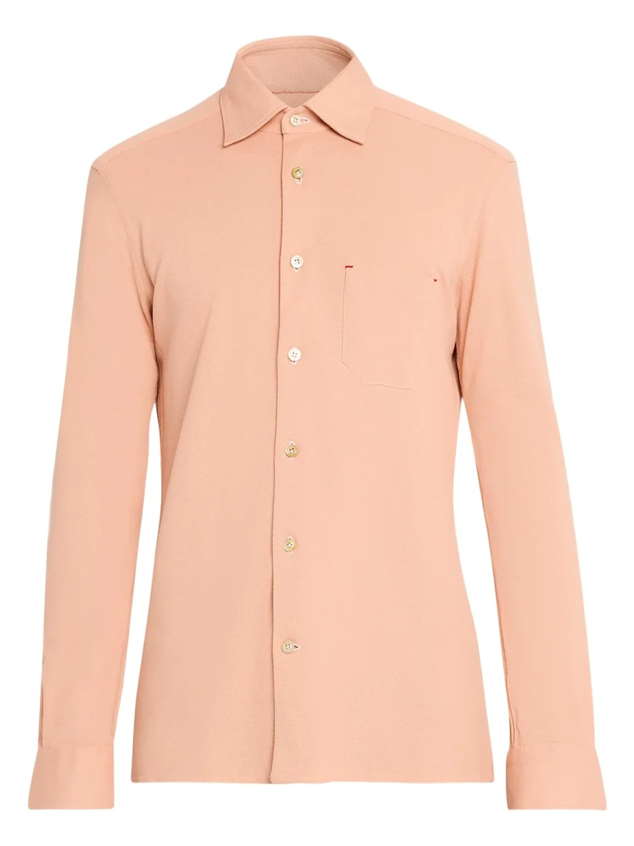 Kiton Men's Nerano Cotton Pique Button-Down Shirt