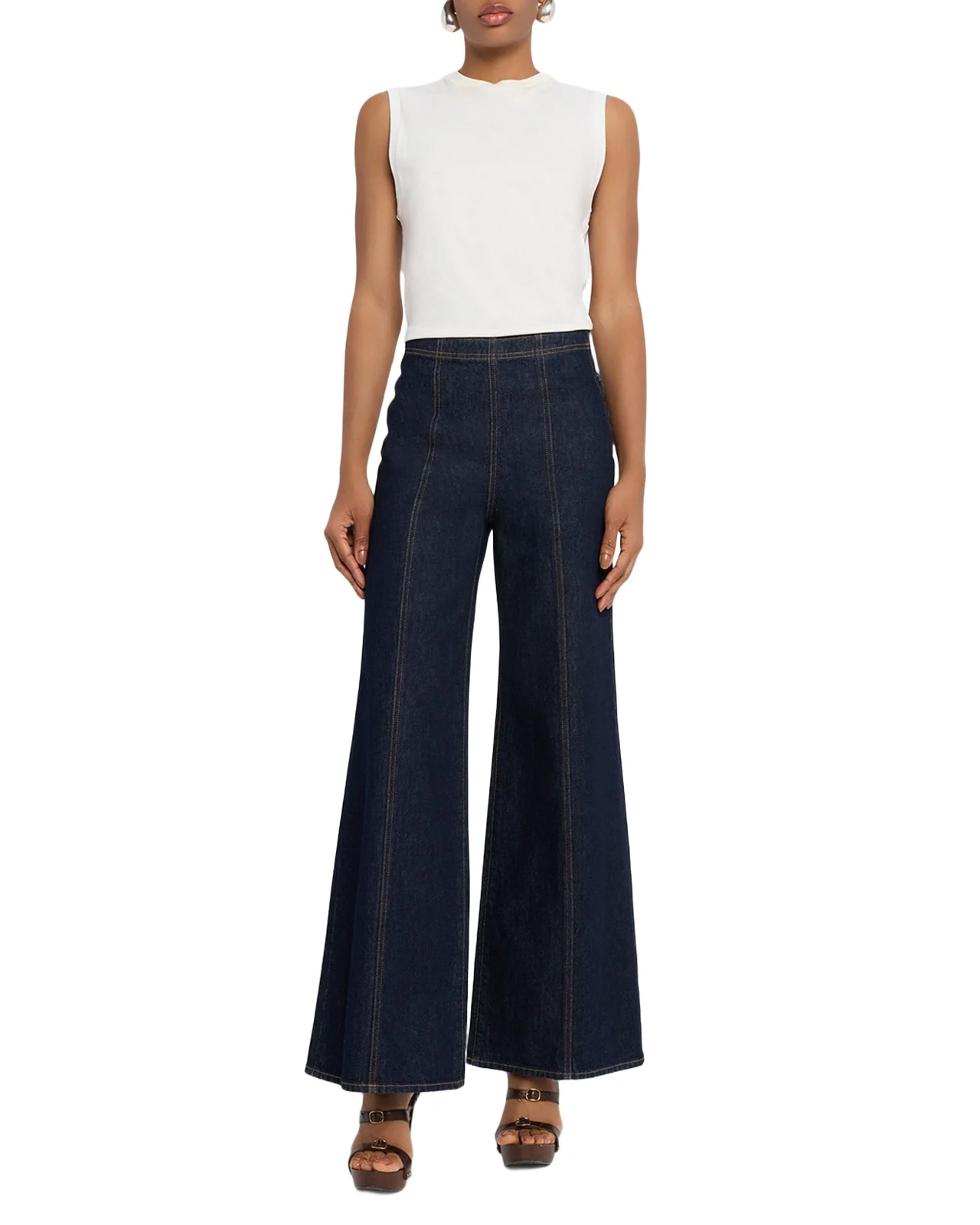 The Bianca Front-Seam Wide-Leg Jeans The Bianca Front-Seam Wide-Leg Jeans