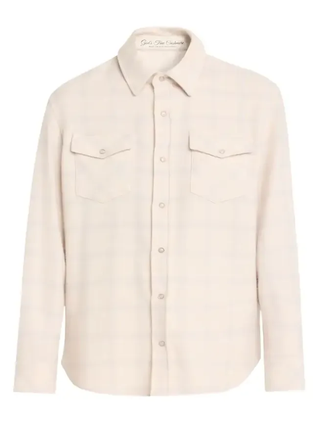 Clarity Ombre Plaid Cashmere Flannel Shirt