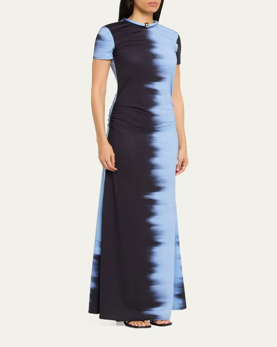 Silvia Tcherassi Yara Tie-Dye Short-Sleeve Maxi Dress | Thumbnail 4 Silvia Tcherassi Yara Tie-Dye Short-Sleeve Maxi Dress | Thumbnail 4