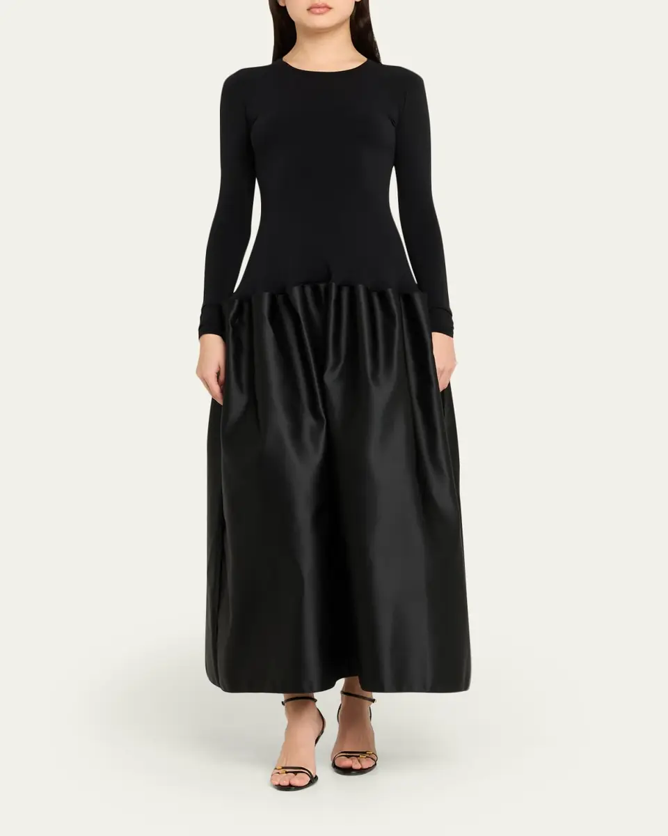 FFORME Catrin Drop-Waist Duchesse Satin Maxi Dress | Thumbnail 2 FFORME Catrin Drop-Waist Duchesse Satin Maxi Dress | Thumbnail 2