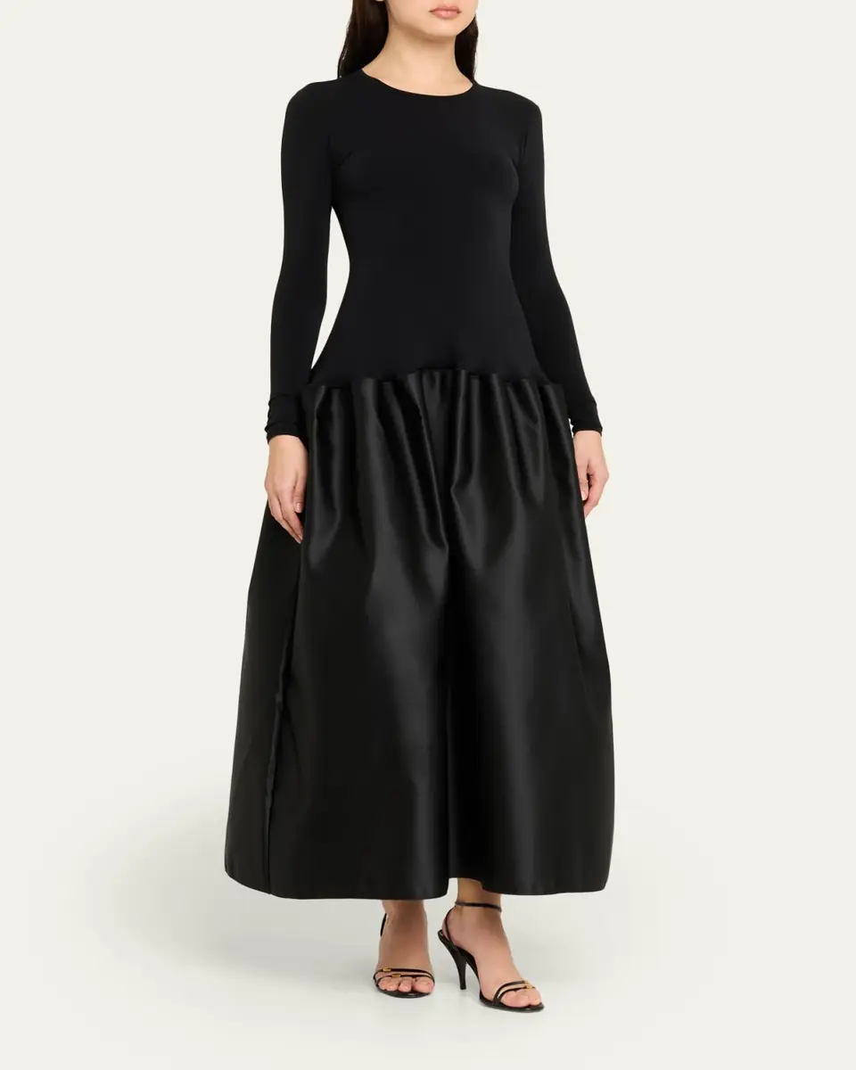 FFORME Catrin Drop-Waist Duchesse Satin Maxi Dress | Thumbnail 4 FFORME Catrin Drop-Waist Duchesse Satin Maxi Dress | Thumbnail 4