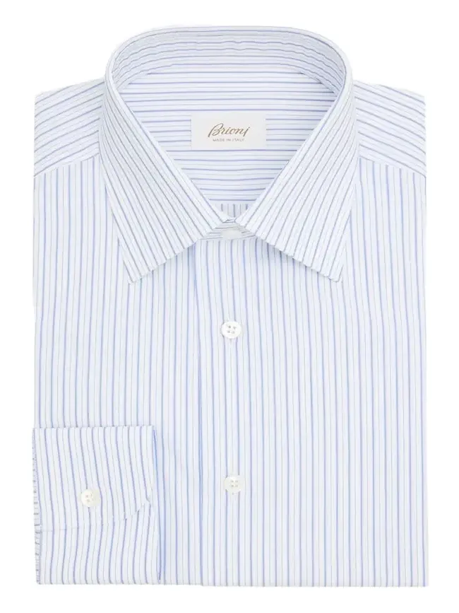 Men's Cotton Multi-Stripe Point Collar Dress Shirt Men's Cotton Multi-Stripe Point Collar Dress Shirt