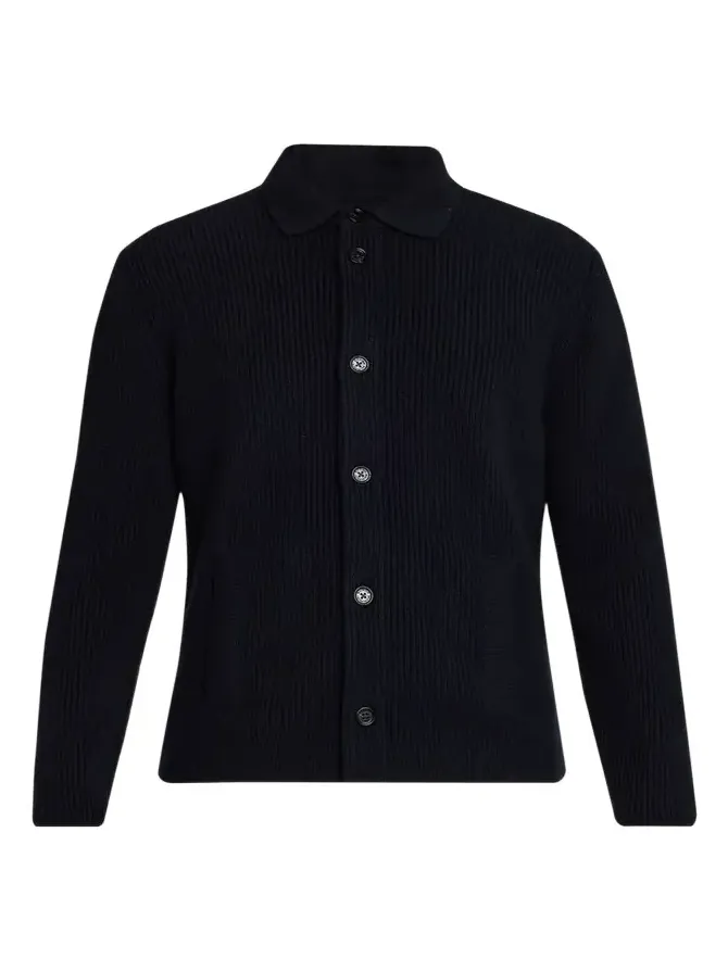 Men's Cashmere Rib Cardigan