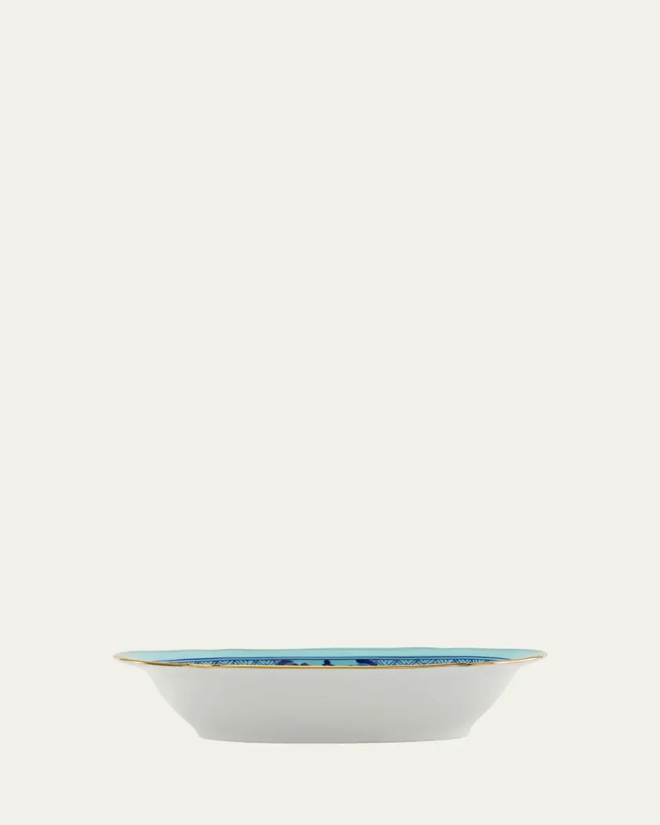 GINORI 1735 Oriente Italiano Iris Deep Oval Serving Bowl | Thumbnail 4