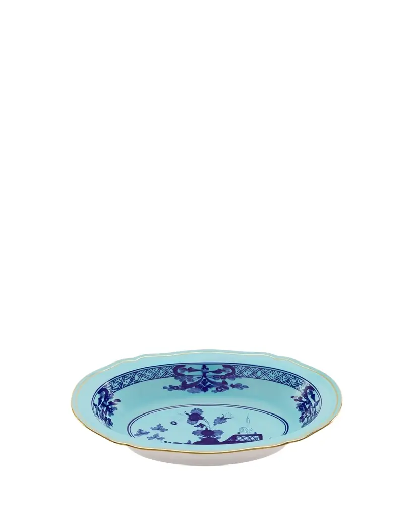 GINORI 1735 Oriente Italiano Iris Deep Oval Serving Bowl