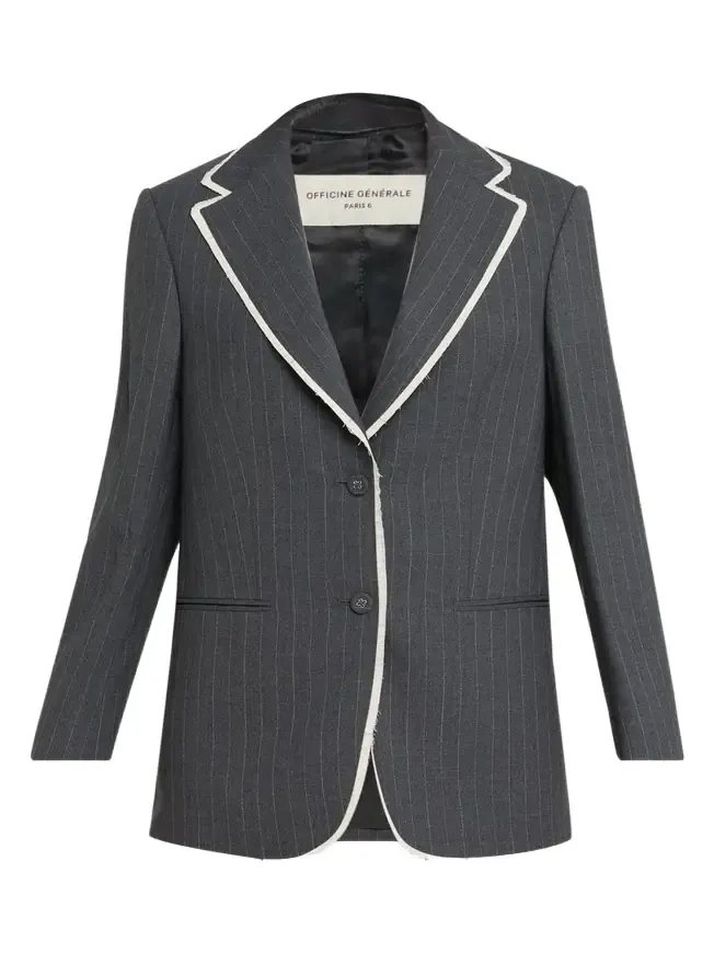 OFFICINE GÉNÉRALE Giovanni Oversized Pinstripe Jacket