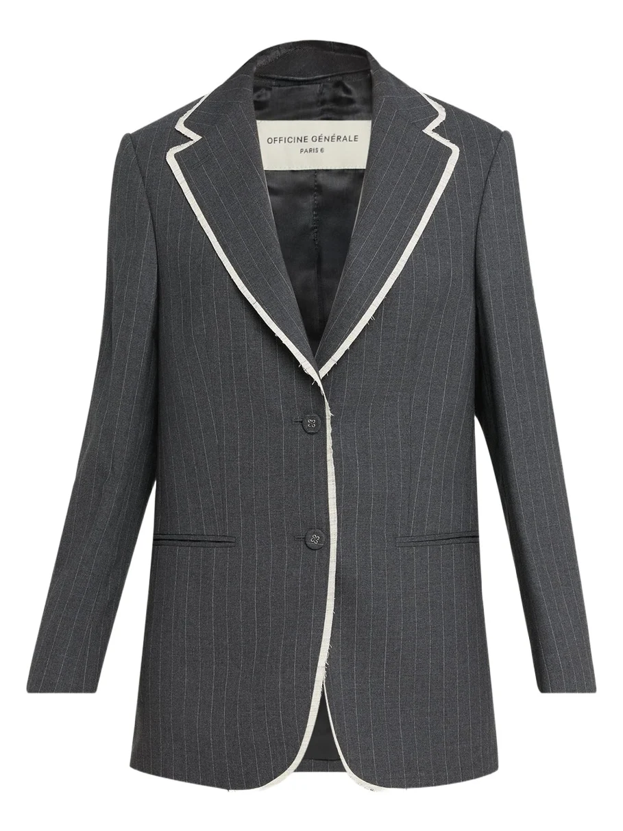 Giovanni Oversized Pinstripe Jacket