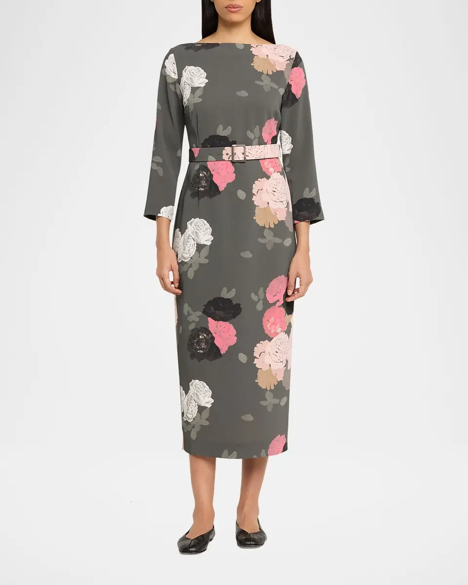 BERNADETTE Luce Floral-Print Belted Midi Dress | Thumbnail 6 BERNADETTE Luce Floral-Print Belted Midi Dress | Thumbnail 6