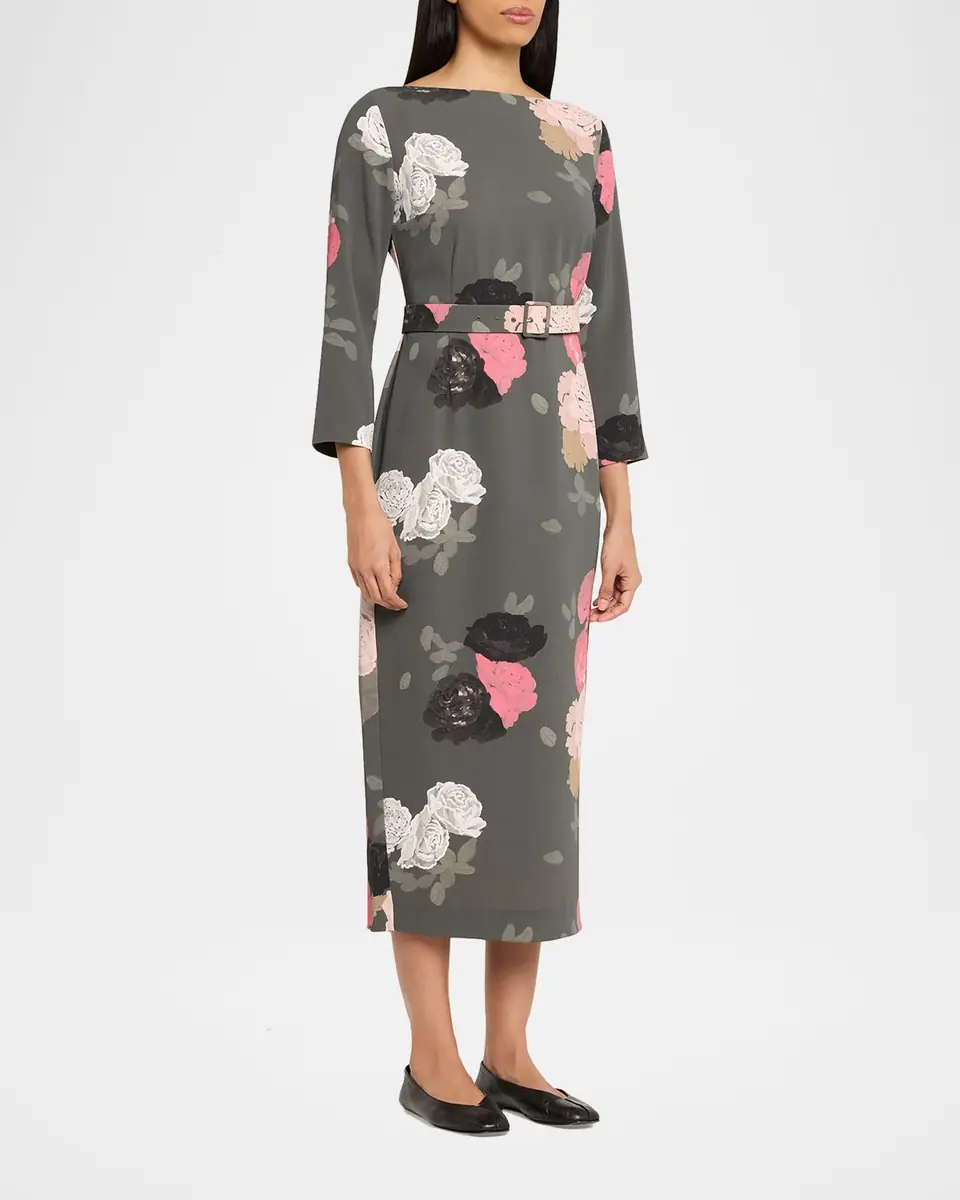 BERNADETTE Luce Floral-Print Belted Midi Dress | Thumbnail 8 BERNADETTE Luce Floral-Print Belted Midi Dress | Thumbnail 8