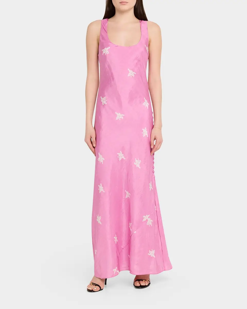 Alix of Bohemia Adele Silk Jasmine-Print Maxi Slip Dress | Thumbnail 6 Alix of Bohemia Adele Silk Jasmine-Print Maxi Slip Dress | Thumbnail 6