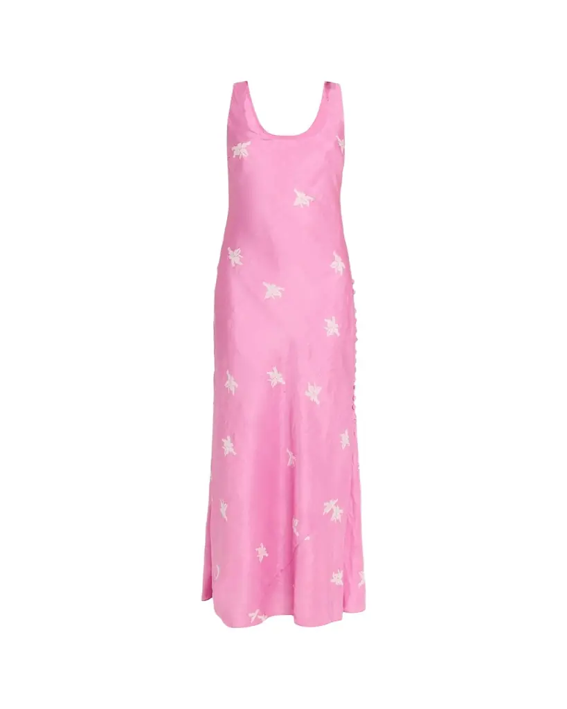 Alix of Bohemia Adele Silk Jasmine-Print Maxi Slip Dress | Image 1 Alix of Bohemia Adele Silk Jasmine-Print Maxi Slip Dress | Image 1