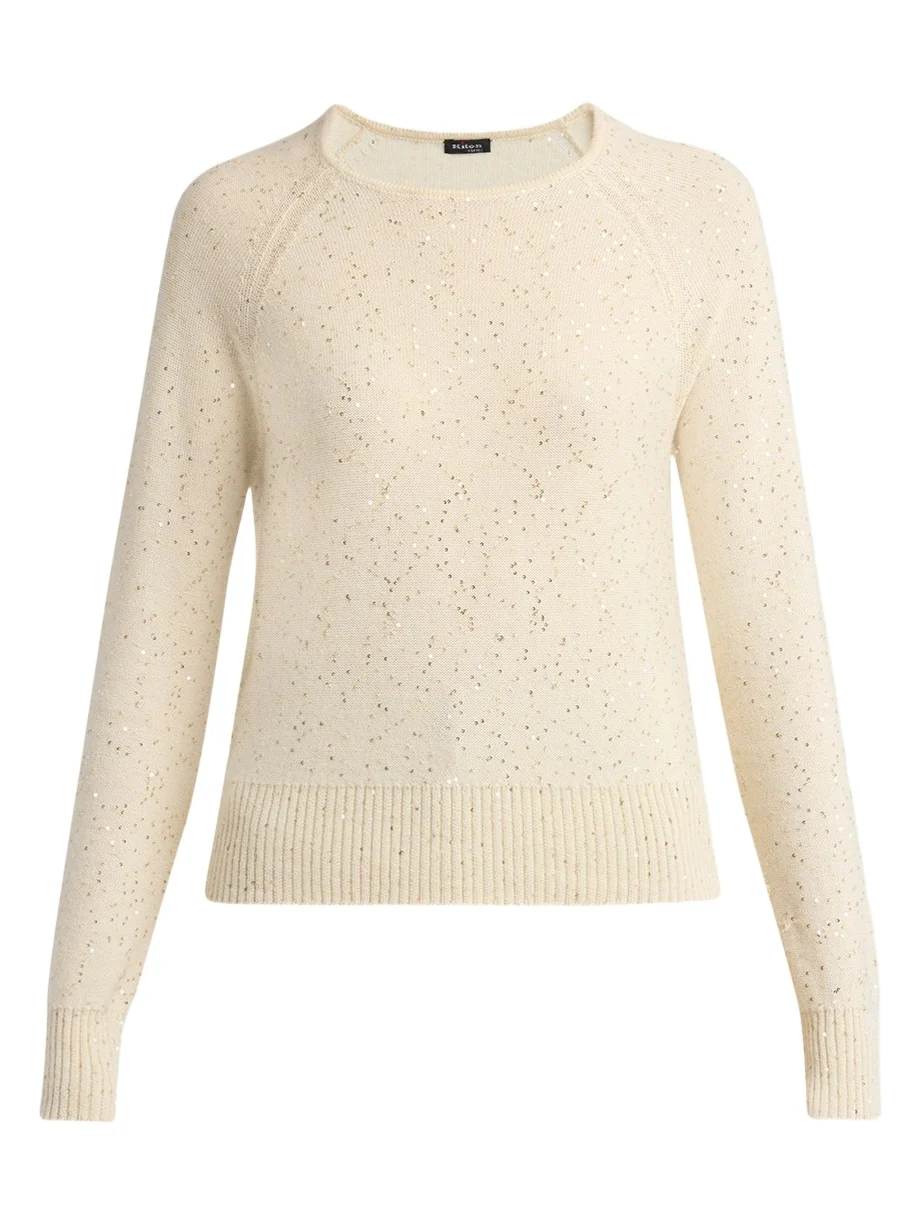 Cashmere Paillette Crewneck Sweater Cashmere Paillette Crewneck Sweater
