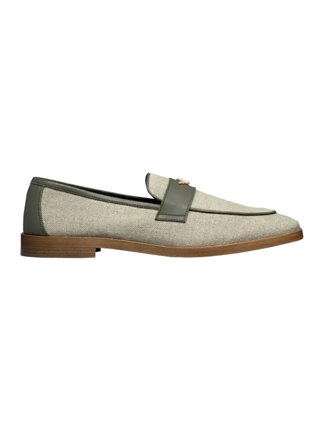 Linen and Leather Loafers Linen and Leather Loafers