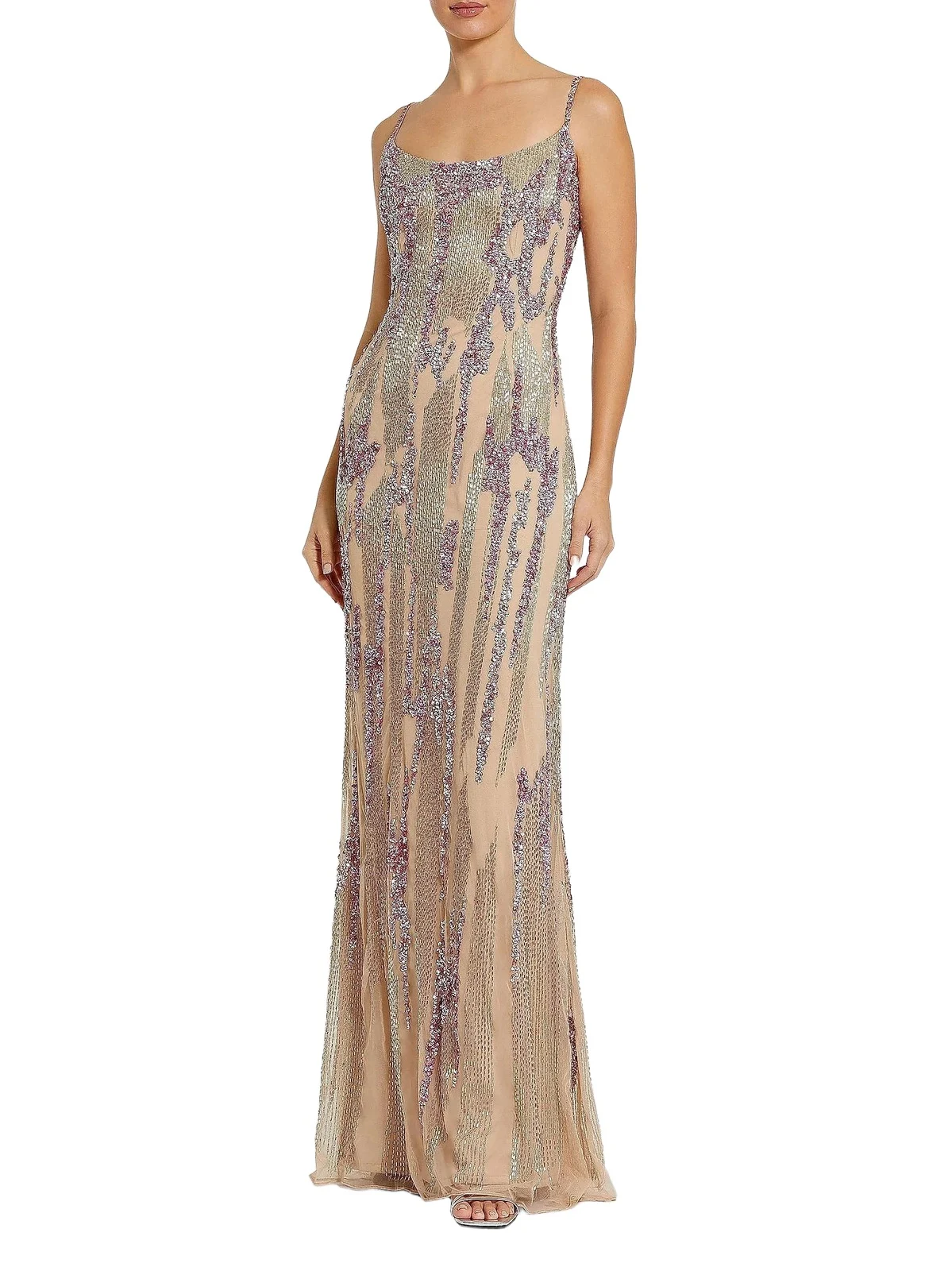 Women's Evening Sequined Mesh Gown