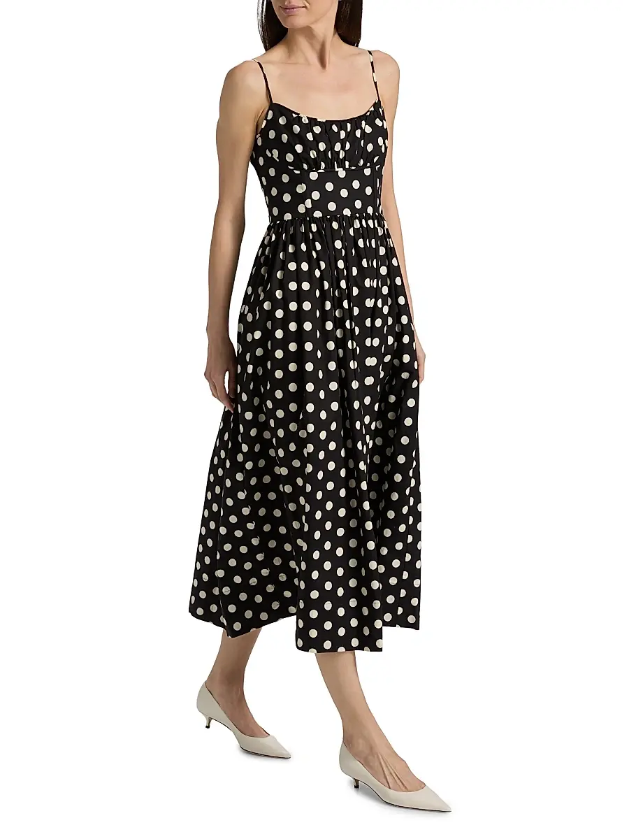 Cara Cara Women's Alba Polka Dot Midi-Dress - Joelle Dot Black | Thumbnail 2 Cara Cara Women's Alba Polka Dot Midi-Dress - Joelle Dot Black | Thumbnail 2